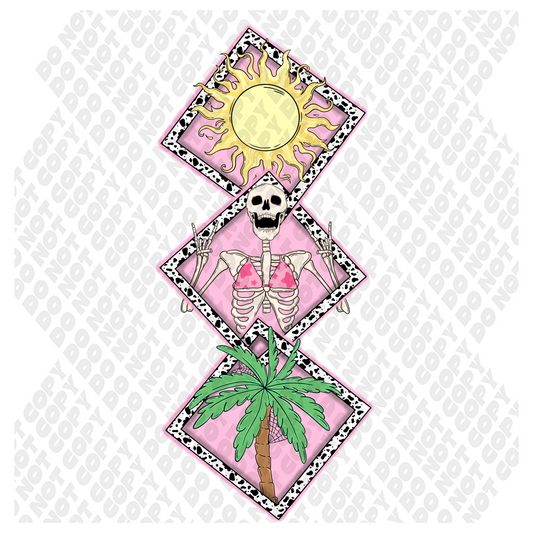 Summertime Skeleton (Sleeve) DTF Transfer