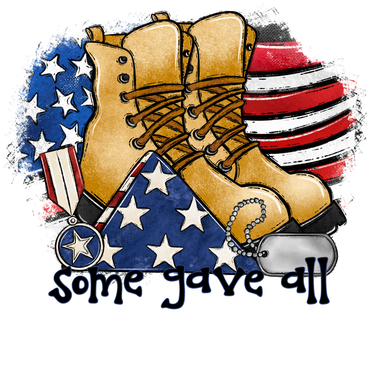 Some Gave All Patriotic Memorial Day DTF Transfer