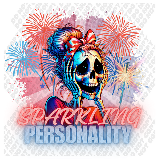 Sparkling Personality Fireworks 4th of July DTF Transfer