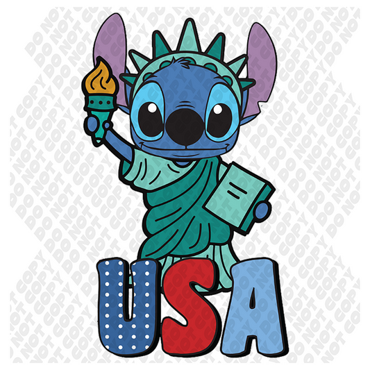 Stitch USA 4th of July DTF Transfer