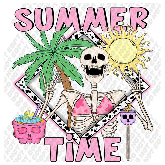 Summertime Skeleton DTF Transfer