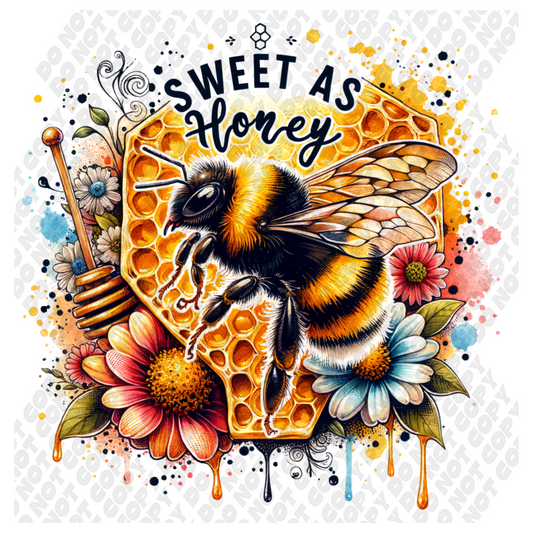 Sweet As Honey Comb Bee DTF Transfer