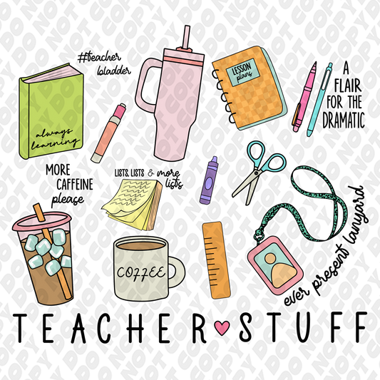 Teacher Stuff DTF Transfer