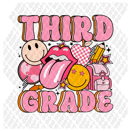 THIRD GRADE PINK retro