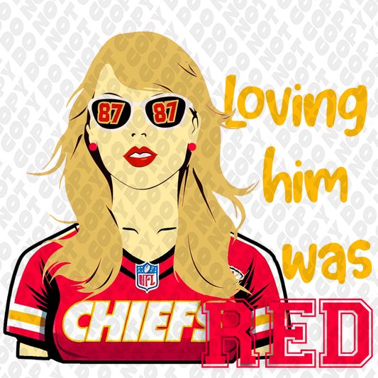 Taylor Swift Chiefs DTF Transfer