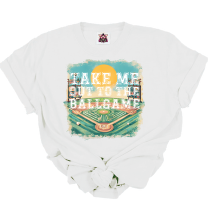 Take Me To The Ball Game Baseball Field DTF Transfer
