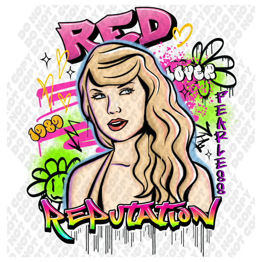 Taylor Swift Grafitti DTF Transfer