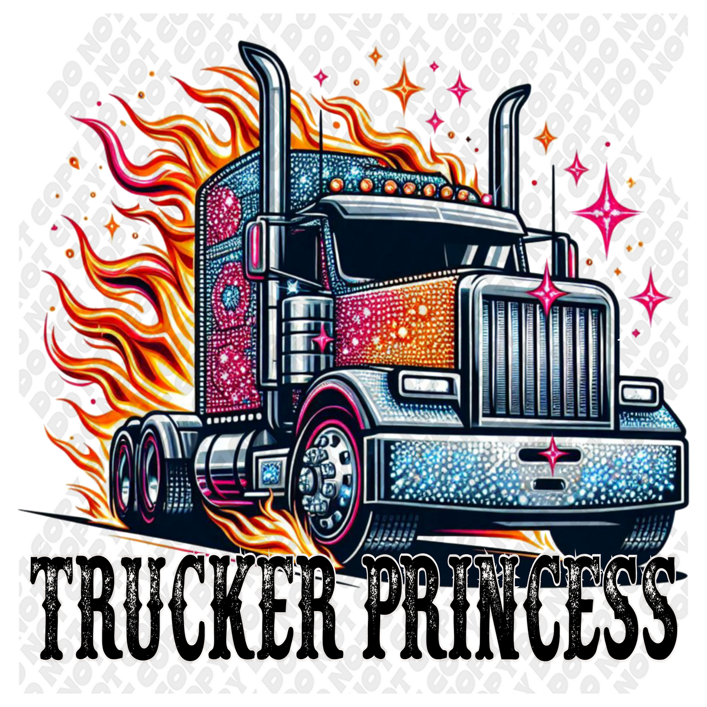 Trucker Princess DTF Transfer