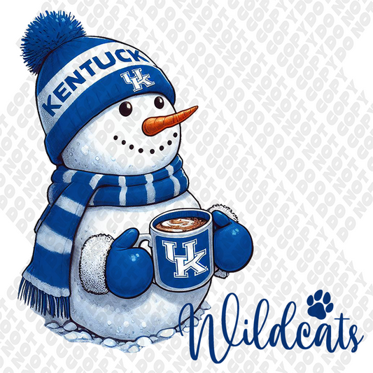 Kentucky UK Wildcat Snowman Transfer