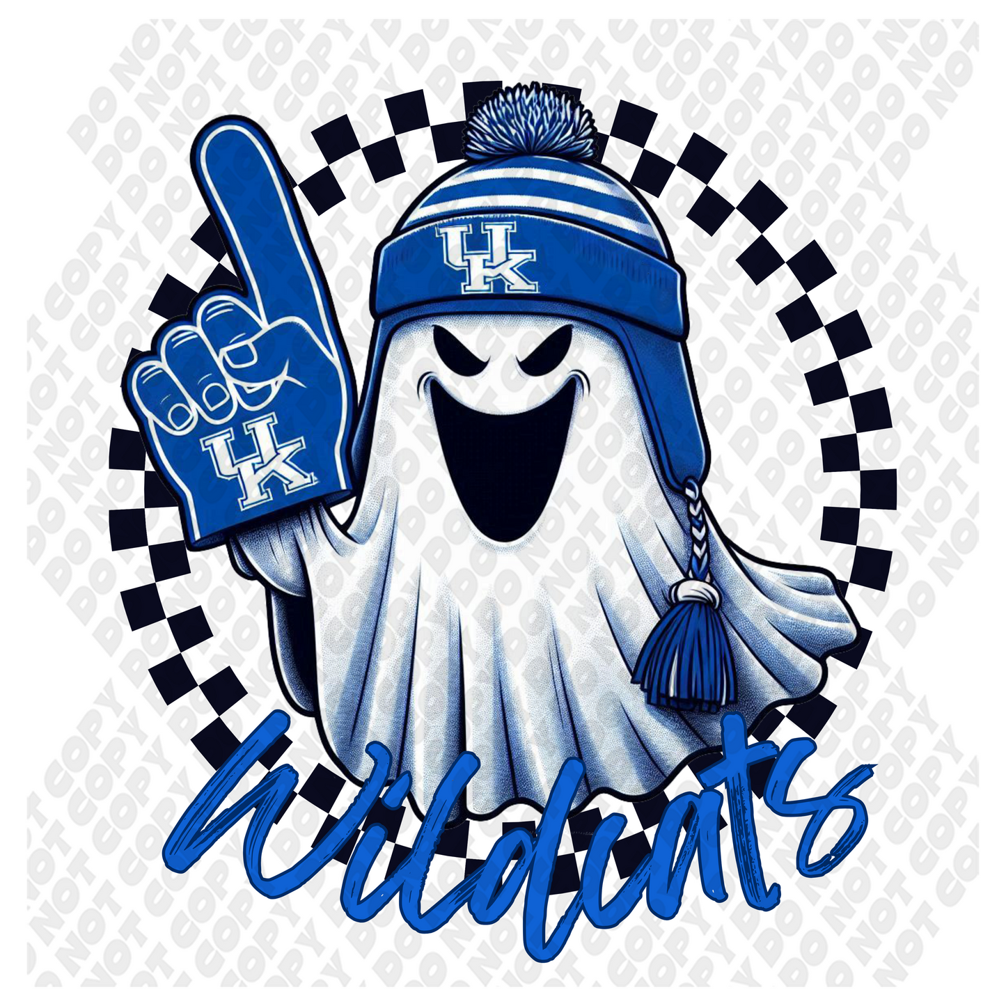 Wildcats Ghost Kentucky UK DTF Transfer