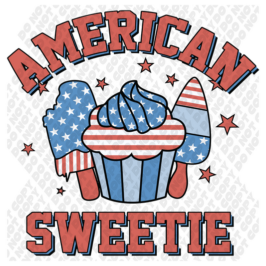 American Sweet 4th of July DTF Transfer