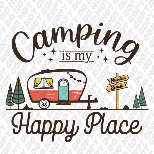 Camping Is My Happy Place DTF Transfer