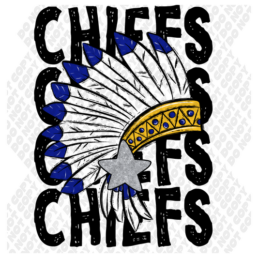 Chiefs Blue and Gold