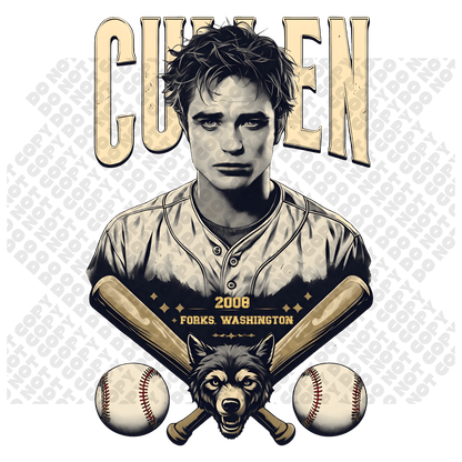 Edward Cullen 2008 Baseball Twilight DTF Transfer