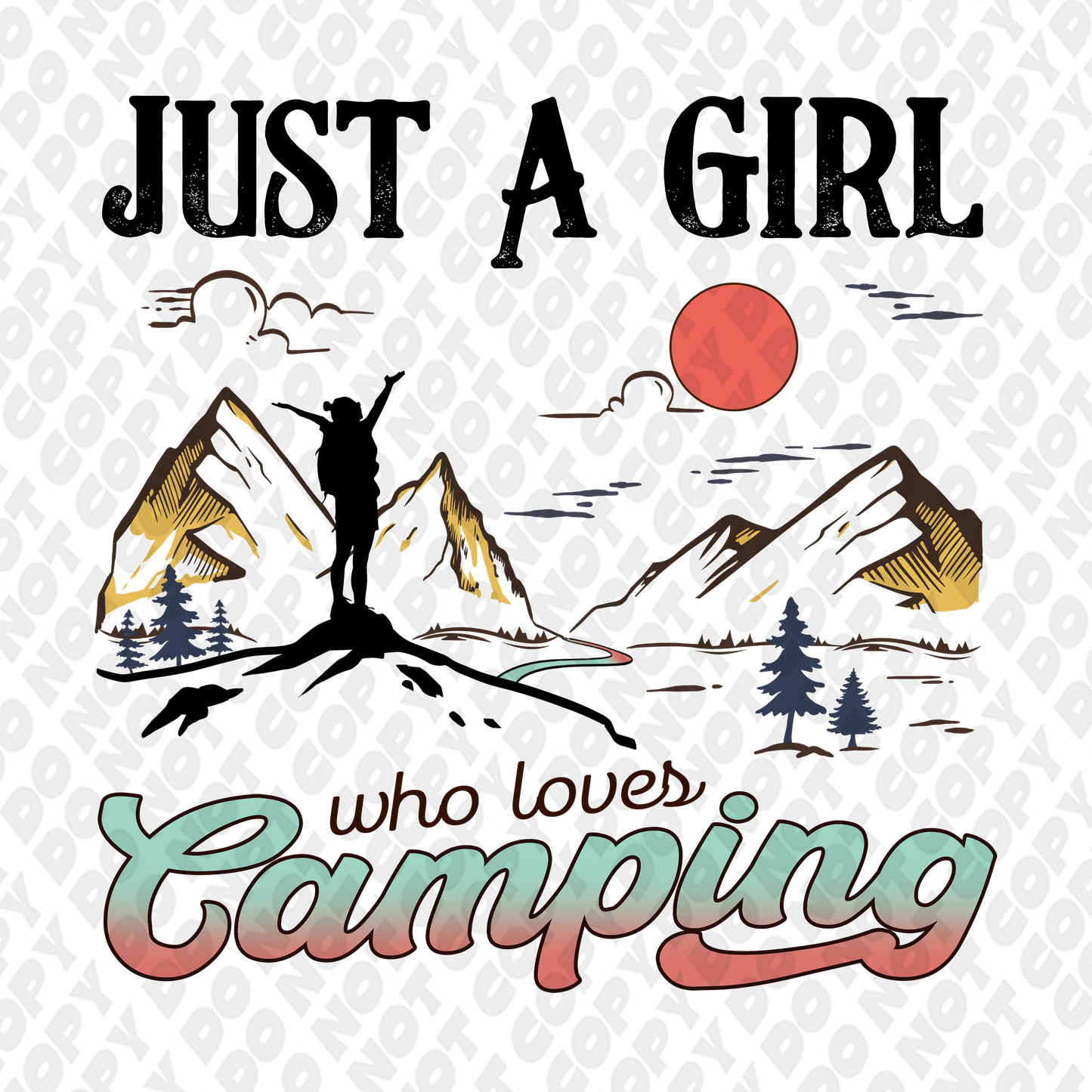 Girl camping