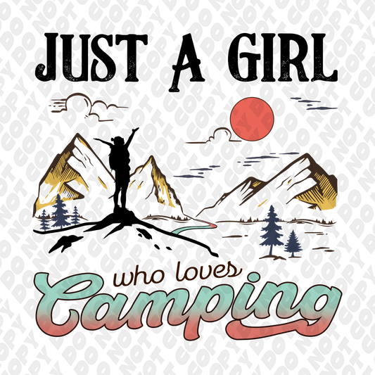 Girl camping