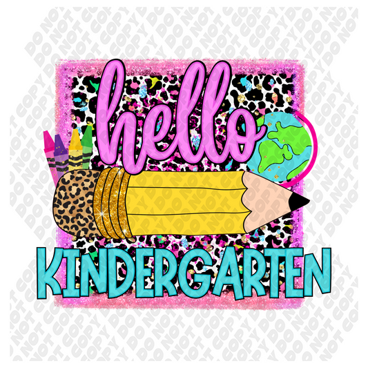 Hello Kindergarten DTF Transfer