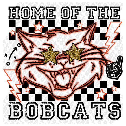 Home Of The Bobcats Neon Orange