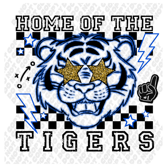 Home Of The Tiger Neon Blue
