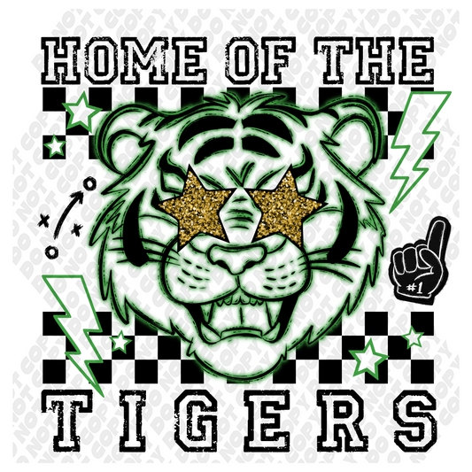 Home Of The Tiger Neon Green