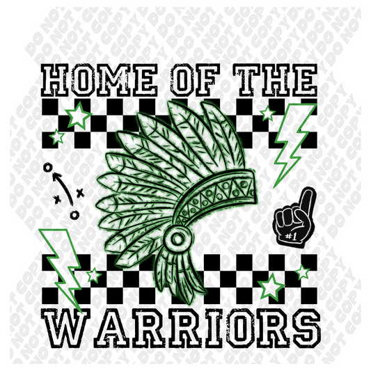 Home Of The Warriors Neon Green
