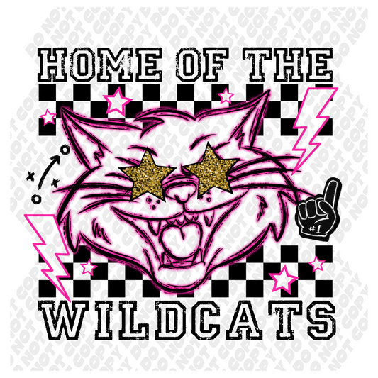 Home Of The Wildcats Neon Pink