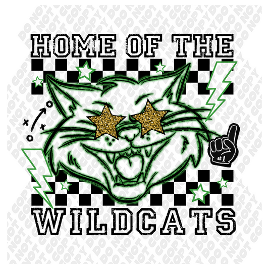 Home Of The Wildcats Neon Green