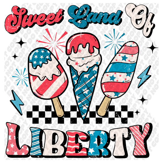 Sweet Land Of Liberty 4th of July DTF Transfer