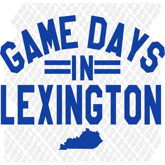 Game Days In Lexington KY DTF Transfer