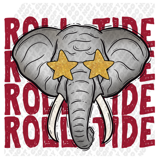Roll Tide Elephant Crimson