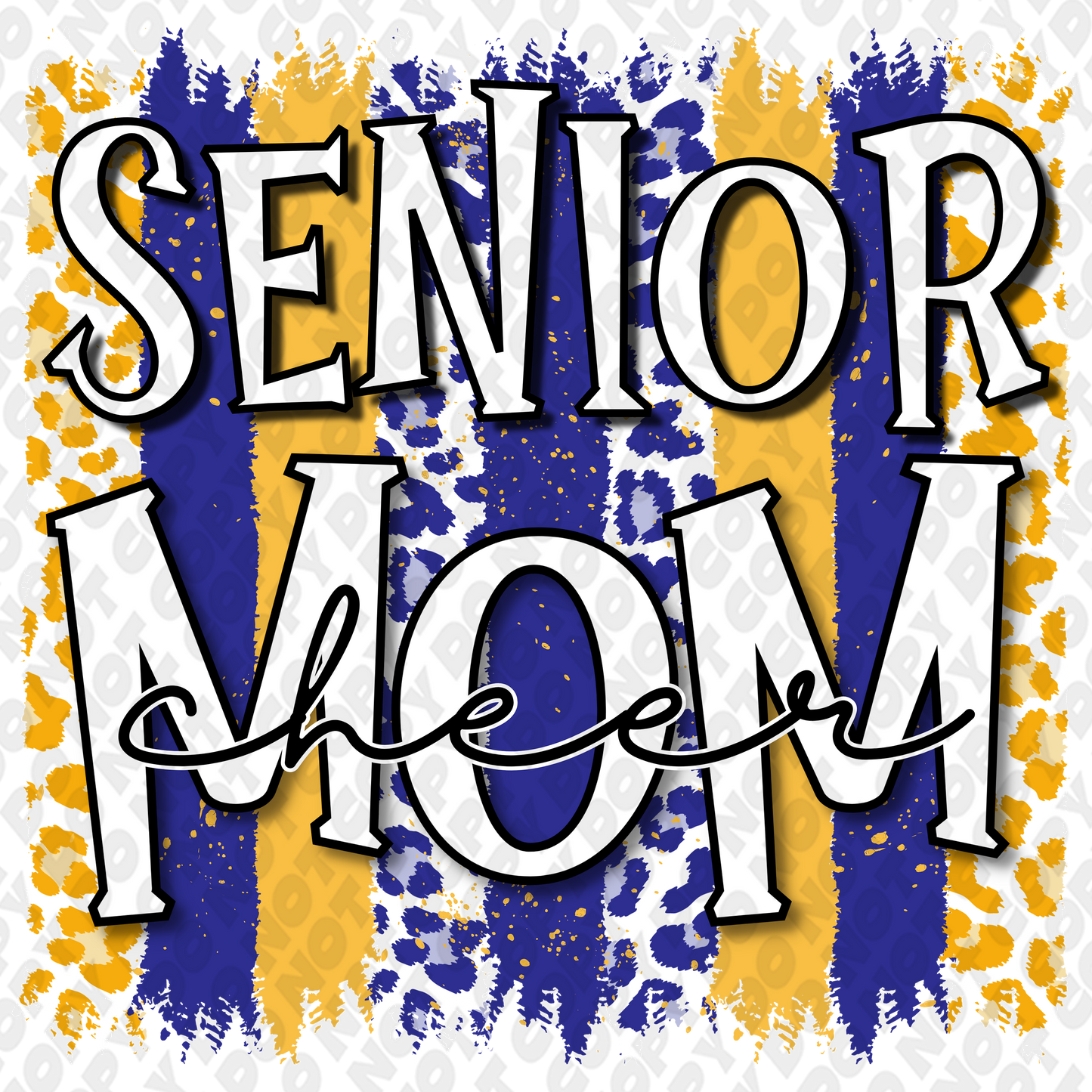 Senior cheer mom yellow purple