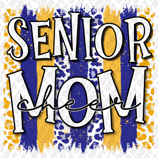 Senior cheer mom yellow purple