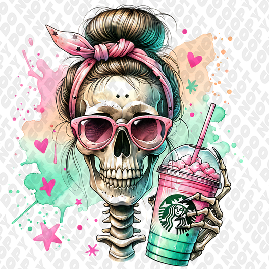 Skeleton rainbow coffee