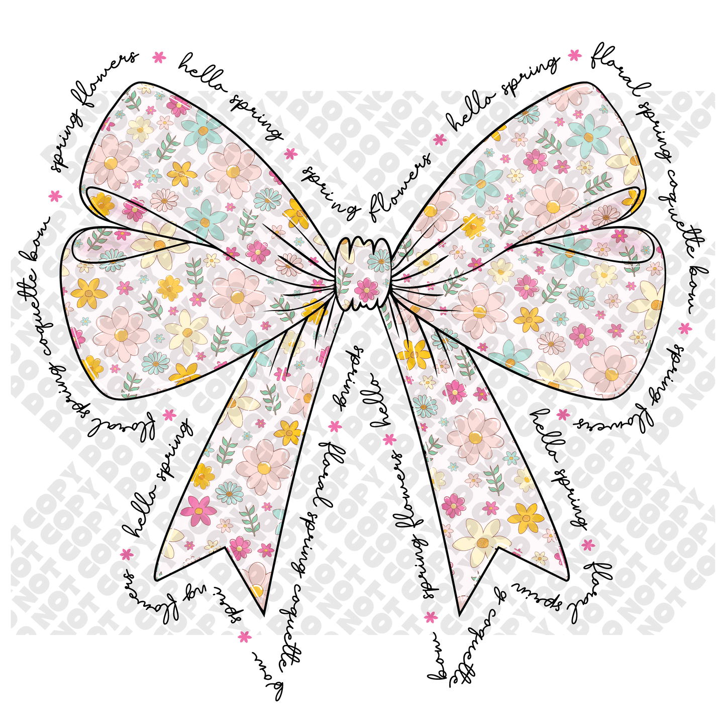 Spring Coquette Bow DTF Transfer