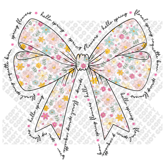 Spring Coquette Bow DTF Transfer