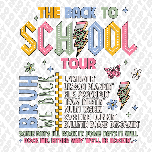 The Back To School Tour DTF Transfer